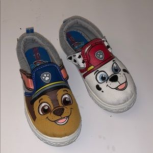 Two pairs of Paw patrol sneakers